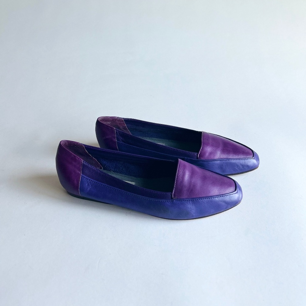 Enzo Angiolini Purple Genuine Leather Flats size 7.5